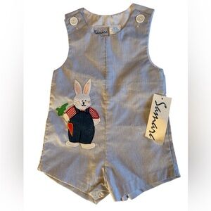 Kids Bunny Appliqué Bodysuit - Blue